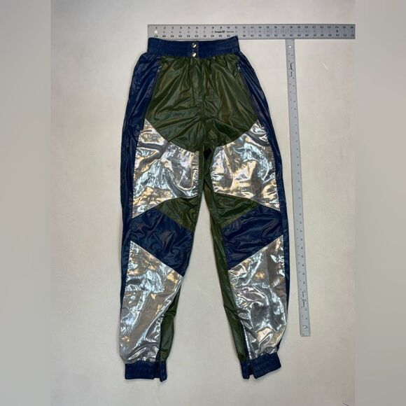 AIELLO By Frankies Bikinis Luminescent Track Pants Women XS Colorblock - Picture 8 of 8